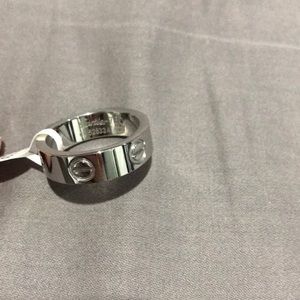 Silver love ring